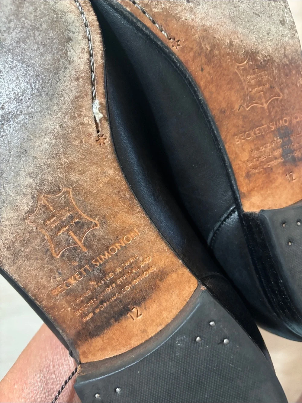 Beckett Simonon Black Leather Bit Loafers
